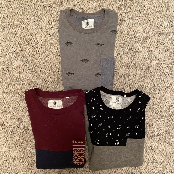 Lot Of 3 On The Byas Mens Sweaters Size Mens Small - Picture 1 of 12
